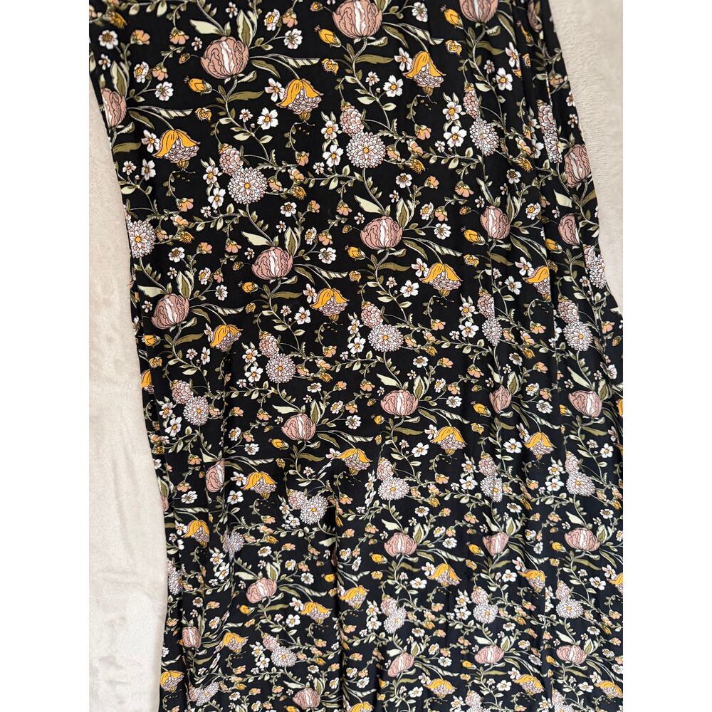 Natural Life Maxi Dress Womens Size Small Black Floral Boho Festival Sleeveless - Picture 4 of 9